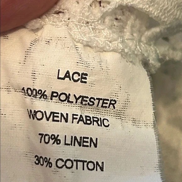 White Lace Dress with Floral Pattern - Picture 6 of 7